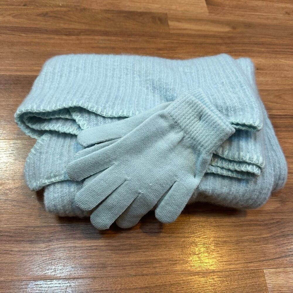 Scarf and Gloves set Blue | Women Size Standard